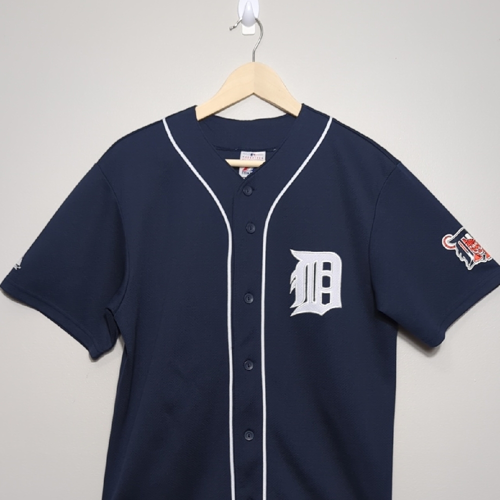 Detroit Tigers MLB Magglio Ordonez Jersey Majestic‎ Embroidered Men Size S/M - Picture 3 of 16